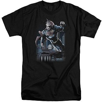 Superman Night Fight Short Sleeve Adult Tall T-shirt