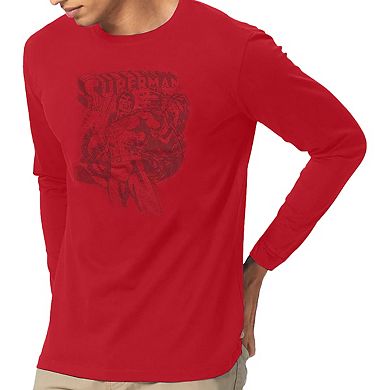 Superman Code Red Long Sleeve Adult T-shirt
