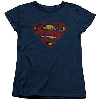 Superman Crackle S Short Sleeve Womens T-shirt