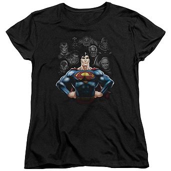 Superman Villains Short Sleeve Womens T-shirt