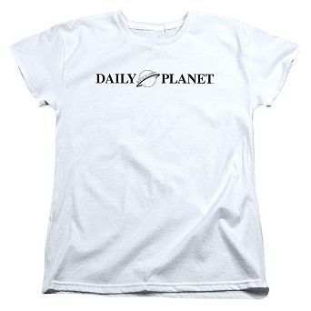 Superman Daily Planet Logo Short Sleeve Womens T-shirt