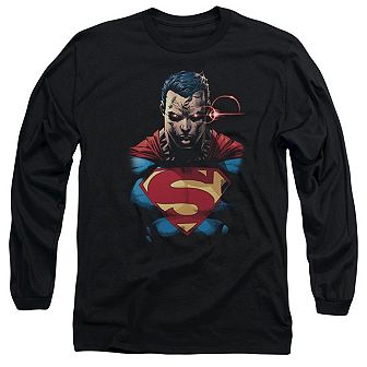 Superman Displeased Long Sleeve Adult T-shirt