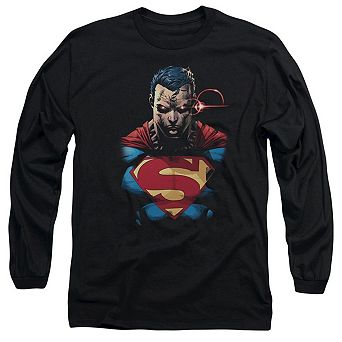 Superman Displeased Long Sleeve Adult T-shirt