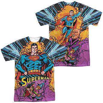 Superman Blast Off Short Sleeve Adult Poly Crew T-shirt