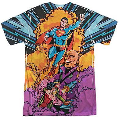 Superman Blast Off Short Sleeve Adult Poly Crew T-shirt