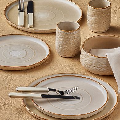 Stone by Mercer Project Shosai Stoneware 16-Piece Dinnerware Set