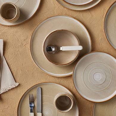 Stone by Mercer Project Shosai Stoneware 16-Piece Dinnerware Set