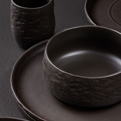 Stone by Mercer Project Shosai Stoneware 16-Piece Dinnerware Set