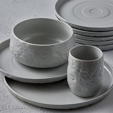 Stone by Mercer Project Shosai Stoneware 16-Piece Dinnerware Set