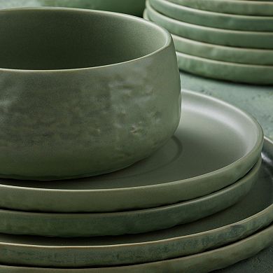Stone by Mercer Project Shosai Stoneware 16-Piece Dinnerware Set