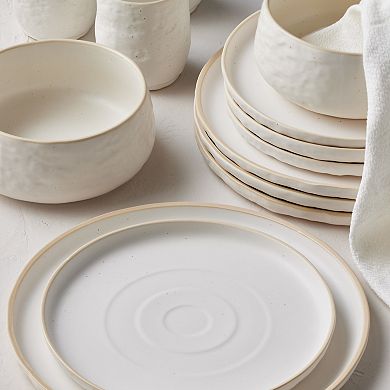 Stone by Mercer Project Shosai Stoneware 16-Piece Dinnerware Set