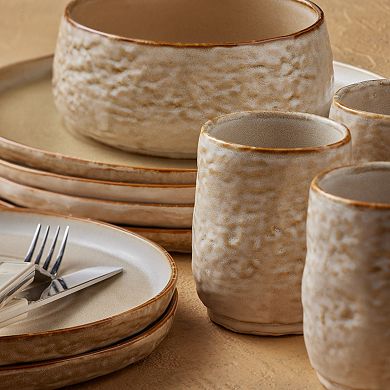 Stone by Mercer Project Shosai Stoneware 16-Piece Dinnerware Set