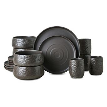Stone by Mercer Project Shosai Stoneware 16 pc Dinnerware Set
