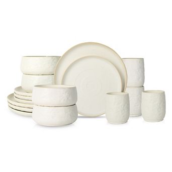 Stone by Mercer Project Shosai Stoneware 16 pc Dinnerware Set