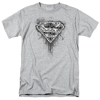 Superman Many Super Skulls Short Sleeve Adult T-shirt