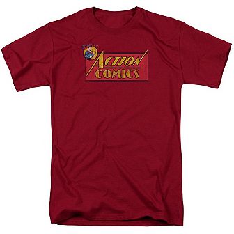 Superman Action Comics Logo Short Sleeve Adult T-shirt