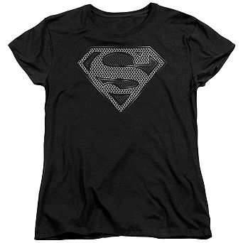 Superman Chainmail Short Sleeve Womens T-shirt
