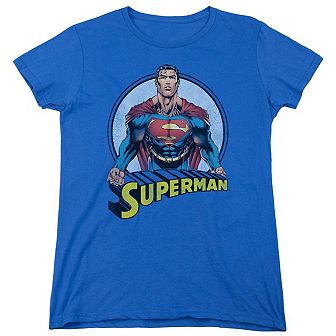 Superman Flying High Again Short Sleeve Womens T-shirt