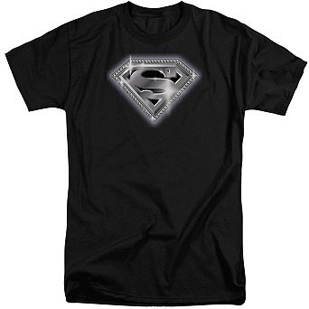 Superman Bling Shield Short Sleeve Adult Tall T-shirt