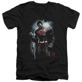 Superman Light Of The Sun Short Sleeve Adult V Neck T-shirt