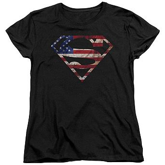 Superman Super Patriot Short Sleeve Womens T-shirt