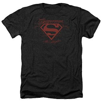 Superman La Adult Heather T-shirt