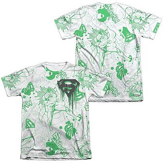 Superman In Your Face Adult 65/35 Poly/cotton Short Sleeve T-shirt