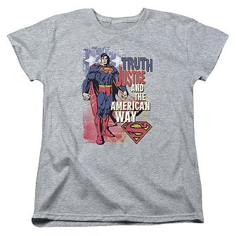 Superman Truth Justice Short Sleeve Womens T-shirt