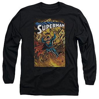 Superman One Long Sleeve Adult T-shirt
