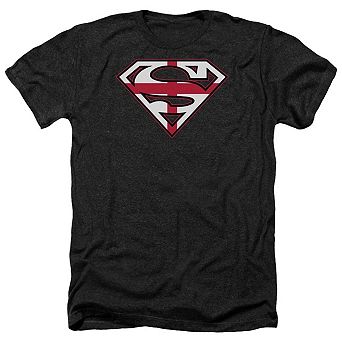 Superman English Shield Adult Heather T-shirt