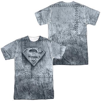 Superman Made Of Steel Short Sleeve Adult 100% Poly Crew T-shirt