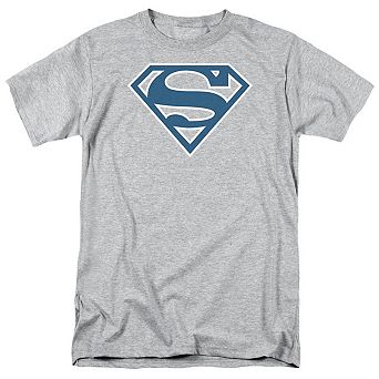 Superman Blue & White Shield Short Sleeve Adult T-shirt