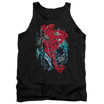 Superman Gritty Adult Tank Top