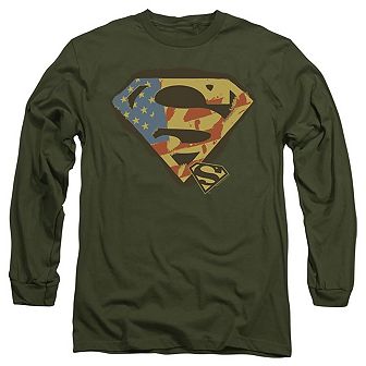 Superman Not Afraid Long Sleeve Adult T-shirt