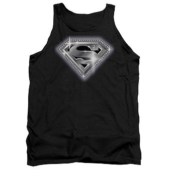 Superman Bling Shield Adult Tank Top