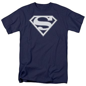 Superman Navy & White Shield Short Sleeve Adult T-shirt