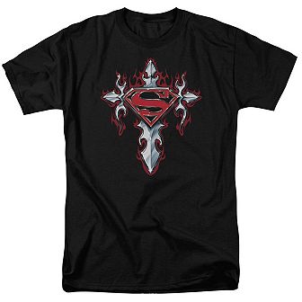 Superman Gothic Steel Logo Short Sleeve Adult T-shirt