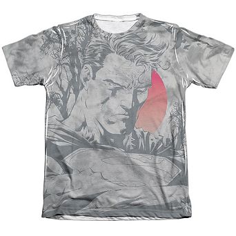 Superman New Day Dawning Adult 65/35 Poly/cotton Short Sleeve T-shirt