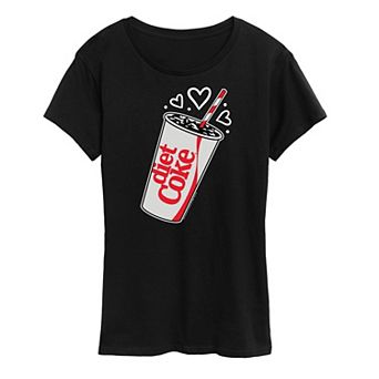 Women's Diet Coke Heart Bubbles Graphic Tee