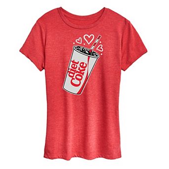 Women's Diet Coke Heart Bubbles Graphic Tee