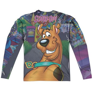 Scooby Doo Amusement Park Long Sleeve Adult Poly Crew T-shirt