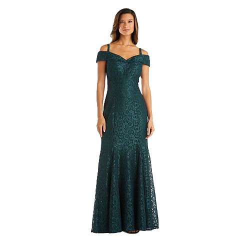 Женские платья R&M Petite R&M Richards Long Empire Waist Off the Shoulder Dress With Mermaid Bottom