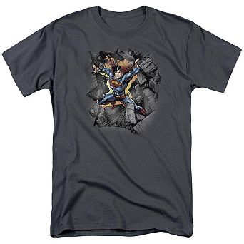 Superman Break On Through Short Sleeve Adult T-shirt