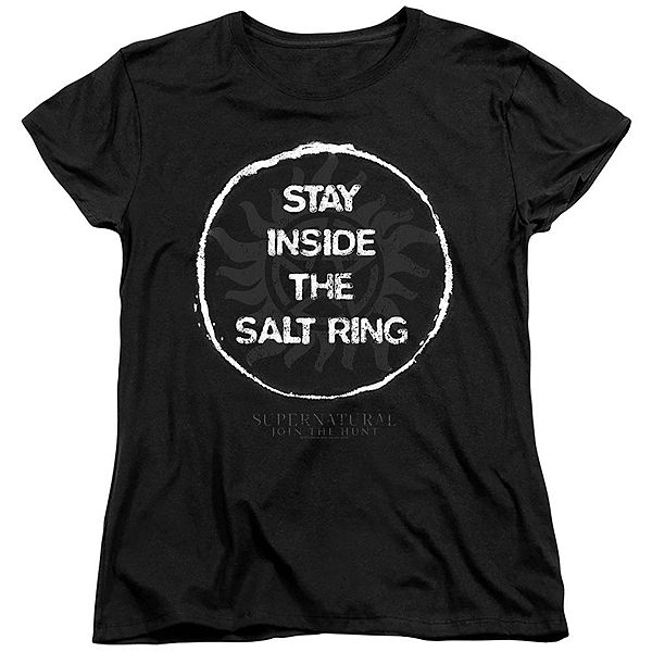 Supernatural Stay Inside The Salt Ring Short Sleeve Women's T-shirt