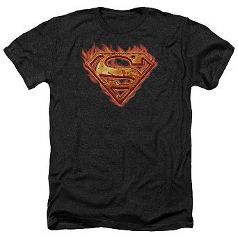 Superman Hot Metal Adult Heather T-shirt
