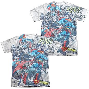 Superman Break Free Adult 65/35 Poly/cotton Short Sleeve T-shirt