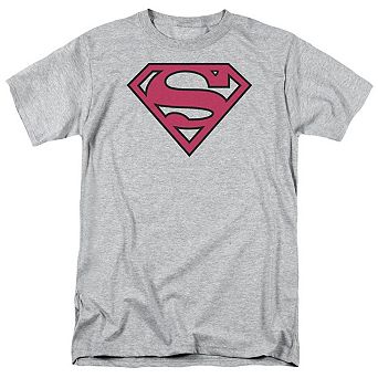 Superman Red & Black Shield Short Sleeve Adult T-shirt