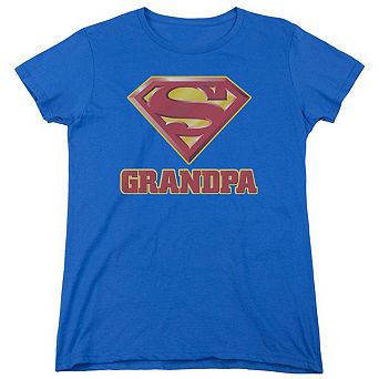 Superman Super Grandpa Short Sleeve Womens T-shirt