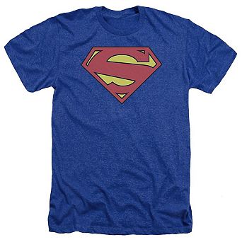 Superman New 52 Shield Adult Heather T-shirt