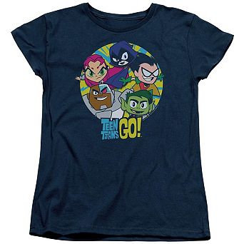 Teen Titans Go Go Go Group Short Sleeve Womens T-shirt